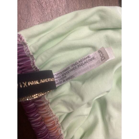 VIX Paula Hermanny Multicolor Bikini Tip Gold Accent Size D Cup summer luxury - Picture 9 of 9